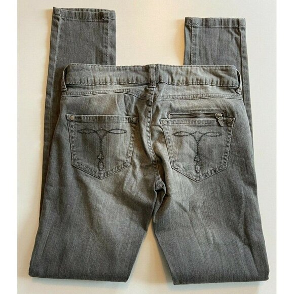 Mango Ladies Skinny Gray Stretchy Jeans with Zip Pocket Detail Size 6 - Picture 10 of 10